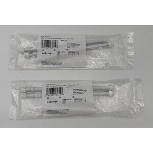 Rod Desyne 1/3" Round Spring Tension Rod,‎ 7-11.8 inch (2 packs of 2), White